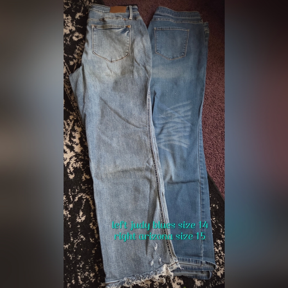 Two Pairs Of Jeans Medium Wash Judy Blues &Arizona Bundle #2